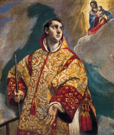 Saint Lawrence's Vision of the Madonna and Child (Apparition of the Virgin to St. Lawrence) El Greco